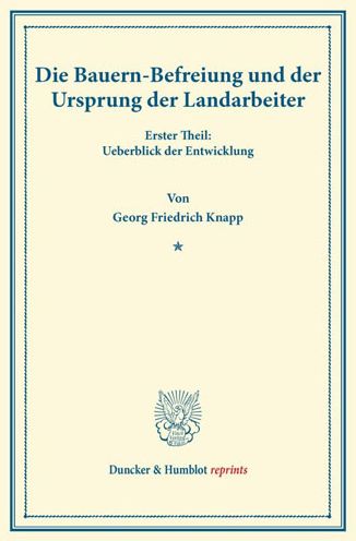 Cover for Knapp · Die Bauern-Befreiung und der Ursp (Book) (2013)