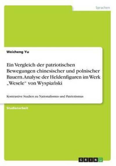 Cover for Yu · Ein Vergleich der patriotischen Bewe (Buch) (2016)