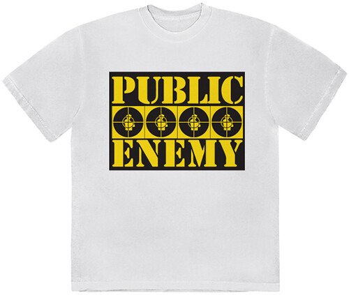 Public Enemy 4 Logos White Unisex Short Sleeve T-shirt (2XL) - Public Enemy - Merchandise -  - 0671734124470 - 27. november 2020