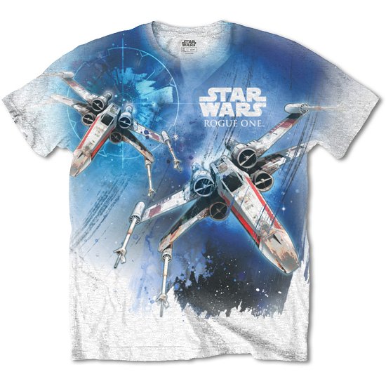 Cover for Star Wars · Star Wars Unisex Sublimation T-Shirt: Rogue One X-Wing (Bekleidung) [size M] [Sublimation, White - Unisex edition]