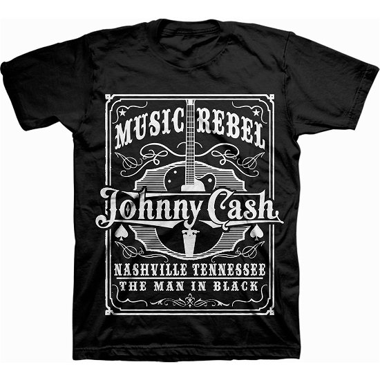 Johnny Cash Unisex T-Shirt: Music Rebel - Johnny Cash - Fanituote -  - 5055979995470 - 