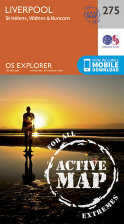 Cover for Ordnance Survey · Liverpool, St Helens - Widnes and Runcorn - OS Explorer Active Map (Map) [September 2015 edition] (2015)