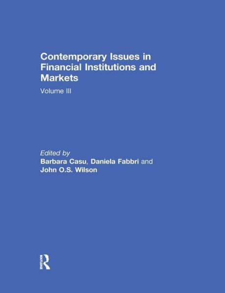 Cover for Contemporary Issues in Financial Institutions and Markets: Volume III (Paperback Book) (2019)