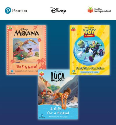 Cover for Sarah Loader · Pearson Bug Club Disney Year 1 Pack B, including decodable phonics readers for phase 5: Moana: The Kite Festival, Toy Story: Buzz's Trip to Planet Zurg, Luca: A Gift for a Friend - Bug Club (Book) (2022)