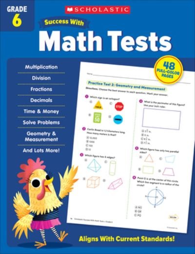 Cover for Scholastic Teaching Resources · Scholastic Success with Math Tests Grade 6 (Paperback Book) (2022)