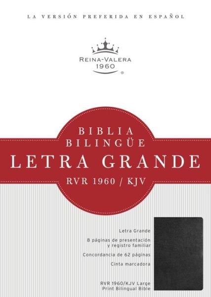 Cover for Broadman &amp; Holman Publishers · RVR 1960/KJV Biblia Bilingue Letra Grande, negro tapa dura (Hardcover Book) (2014)