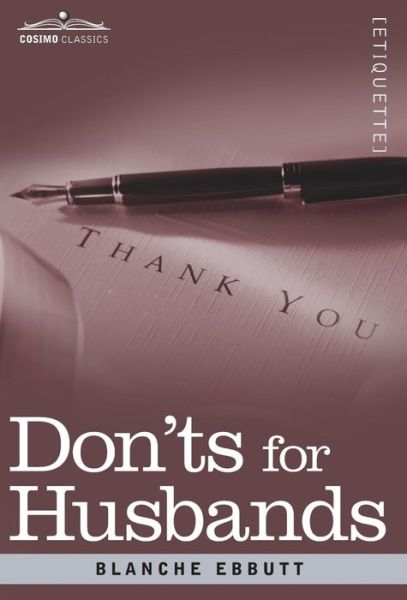 Cover for Blanche Ebbutt · Don'ts for Husbands (Hardcover Book) (2015)
