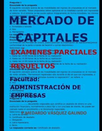 Mercado de Capitales-Ex - V - Kirjat - Independently Published - 9781719980470 - perjantai 31. elokuuta 2018