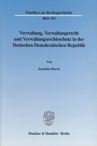 Cover for Hoeck · Verwaltung, Verwaltungsrecht und (Book) (2003)