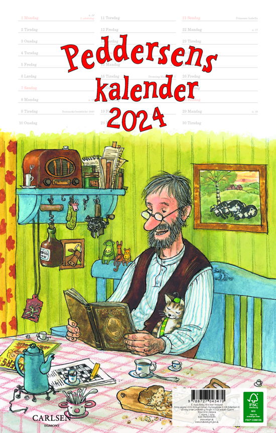 Cover for Sven Nordqvist · Peddersens kalender 2024 (Spiral Book) [1. Painos] (2023)