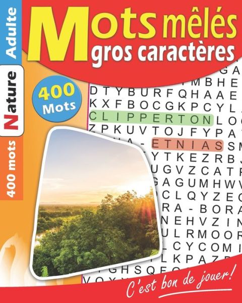 Cover for Mon Cahier de Mots Meles Editions · Mots meles gros caracteres adulte nature (Paperback Book) (2020)