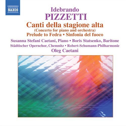 Cover for Pizzetti / Caetani / Robert-schumann Philharmonie · Concerto for Piano &amp; Orchestra / Prelude to Fedra (CD) (2009)