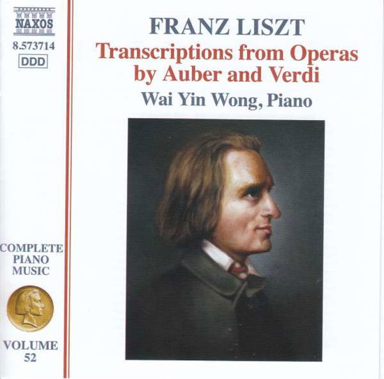 Transcriptions from Operas by Auber and Verdi - Franz Liszt - Musiikki - NAXOS - 0747313371471 - perjantai 3. toukokuuta 2019