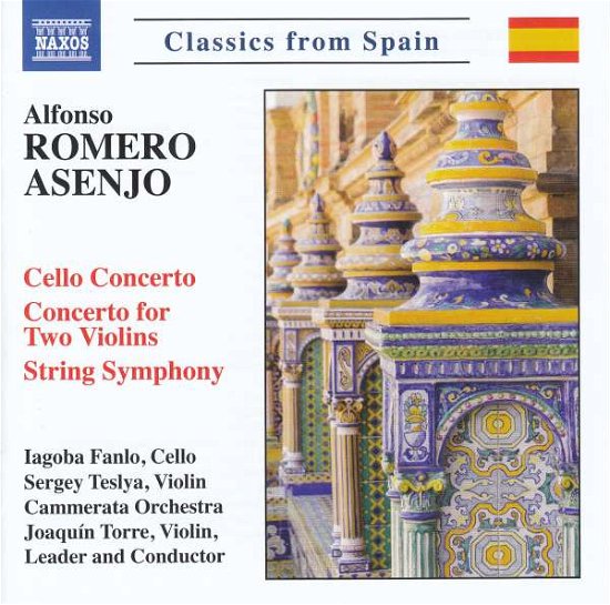 Cover for Fanlo / Cammerata / Torre · Alfonso Romero Asenjo: Cello Concerto. Concerto For Two Violins. String Symphony (CD) (2019)