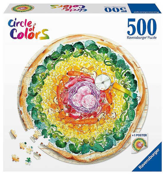 Cover for Round Puzzle · Pizza (500 Stukjes) (Puslespil)