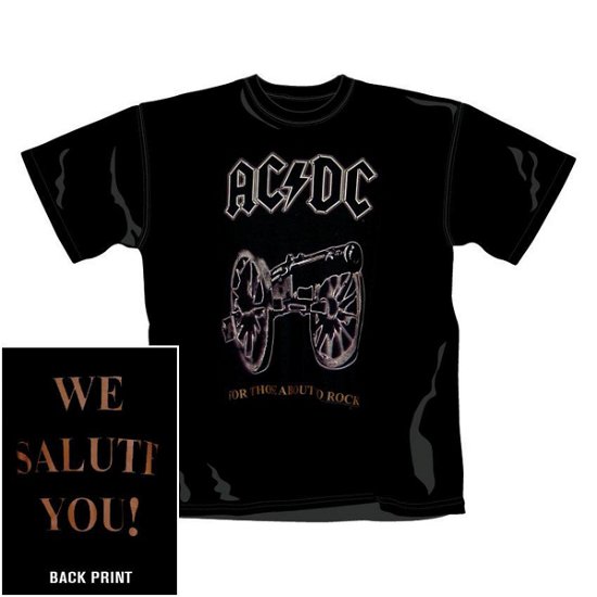 Cover for AC/DC · AC/DC - for Those About to Rock Mens T-shirt Black Polybag (CLOTHES) [size L] (2010)