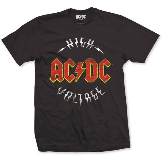 AC/DC Unisex T-Shirt: High Voltage - AC/DC - Produtos - Perryscope - 5055979914471 - 