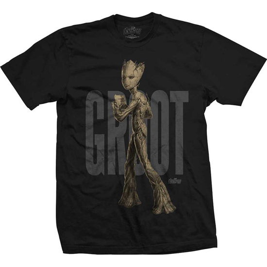 Cover for Marvel Comics · Marvel Comics Unisex Tee: Avengers Infinity War Teen Groot Text (CLOTHES) [size S] [Black - Unisex edition]