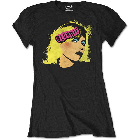 Blondie Ladies T-Shirt: Punk Logo (Black) - Blondie - Merchandise -  - 5056561046471 - August 5, 2022