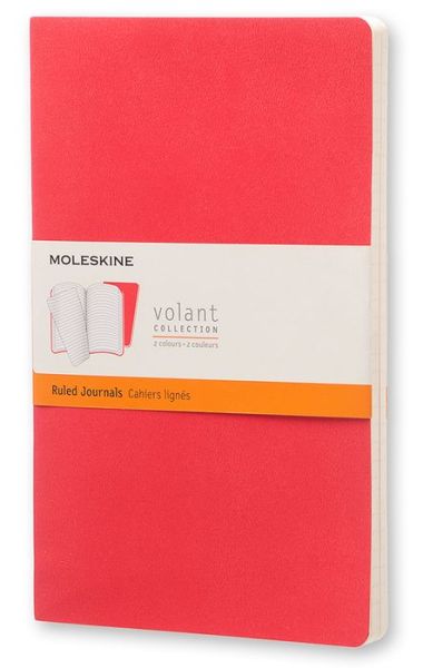 Cover for Moleskine · Moleskine Large Volant Geranium Red / scarlet Red Ruled Journal (Stationery) (2024)