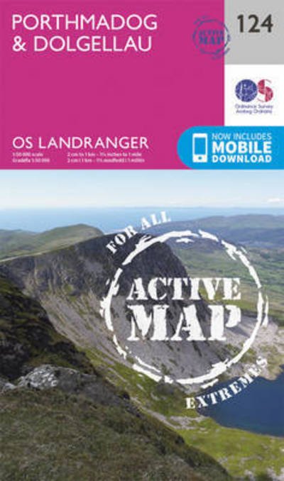 Cover for Ordnance Survey · Porthmadog &amp; Dolgellau - OS Landranger Active Map (Landkart) [February 2016 edition] (2016)