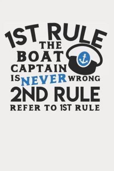 Cover for Vtv · 1st Rule Boat Captain Is Never Wrong 2nd Rule Refer to the 1st Rule (Pocketbok) (2019)