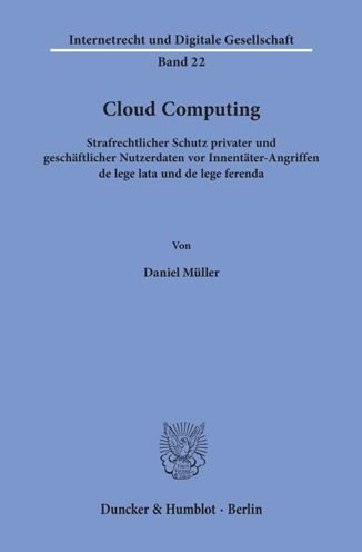 Cloud Computing. - Müller - Książki -  - 9783428157471 - 5 lutego 2020