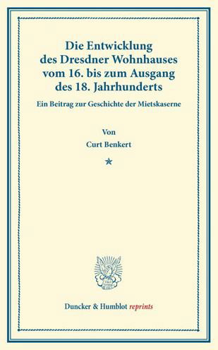 Cover for Benkert · Die Entwicklung des Dresdner Wo (Book) (2013)