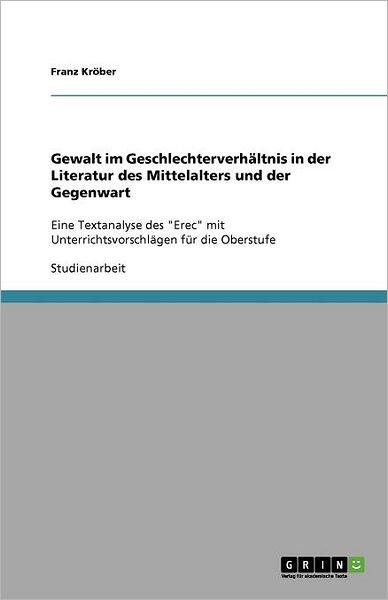 Cover for Kröber · Gewalt im Geschlechterverhältnis (Bog) [German edition] (2011)