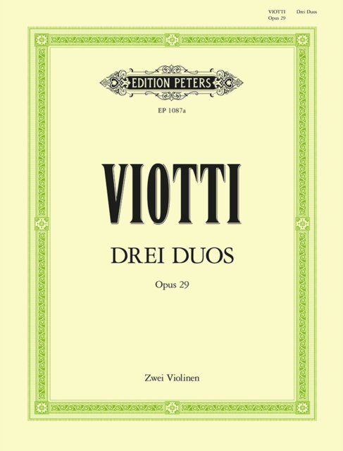 Cover for Giovanni Battista Viotti · 3 Duets for Violin, Op. 29 (Sheet music) (2001)