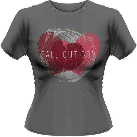Cover for Fall out Boy · Weathered Hearts Girlie / Grey (T-shirt) [size L] (2015)