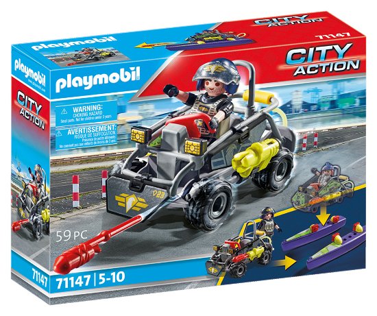 Cover for Playmobil · Tactical Unit - Mulit-Terrain Quad (71147) (Leksaker)