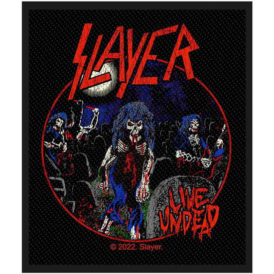 Slayer Standard Woven Patch: Live Undead - Slayer - Fanituote -  - 5056365722472 - 