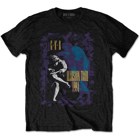 Guns N' Roses Unisex T-Shirt: Illusion Tour '91 - Guns N Roses - Fanituote -  - 5056561023472 - 