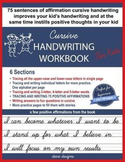 Cover for Deeri Designs · Cursive Handwriting Workbook for Kids (Pocketbok) (2019)