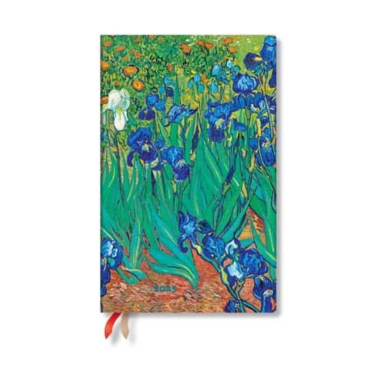 Cover for Paperblanks · Van Gogh’s Irises Maxi 12-month Horizontal Softcover Flexi Dayplanner 2025 (Elastic Band Closure) - Van Gogh's Irises (Paperback Book) (2024)