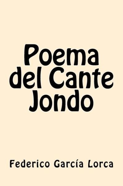 Cover for Federico Garcia Lorca · Poema del Cante Jondo (Pocketbok) (2017)