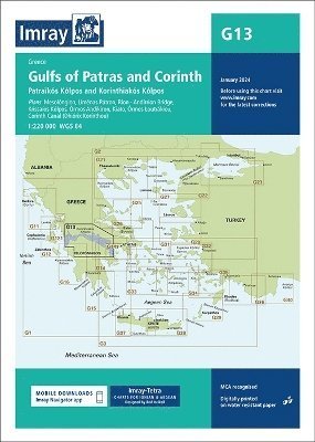 Cover for Imray Imray · G13 Gulfs of Patras and Corinth: Patraikos Kolpos and Korinthiakos Kolpos - G Chart (Paperback Book) [New edition] (2024)