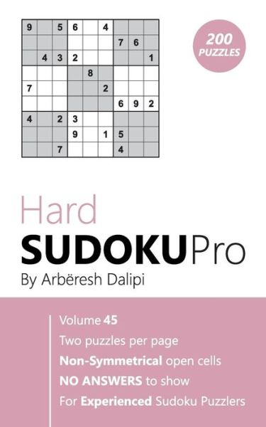 Hard Sudoku Pro - Arberesh Dalipi - Livros - Createspace Independent Publishing Platf - 9781976510472 - 19 de setembro de 2017