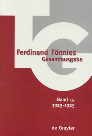 Cover for Ferdinand Tonnies · Gesamtausgabe: Bd 15 (Gebundenes Buch) (2000)