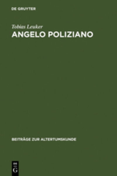 Cover for Leuker · Angelo Poliziano (Bog) (1997)