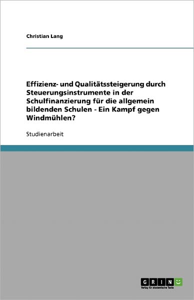 Cover for Lang · Effizienz- und Qualitätssteigerung (Book) [German edition] (2013)