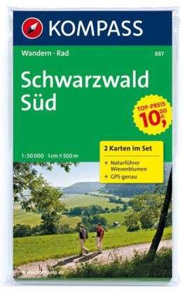 Cover for Mair-Dumont / Kompass · Kompass Wandern &amp; Radkarte: Schwarzwald Süd (Hardcover Book) (2017)