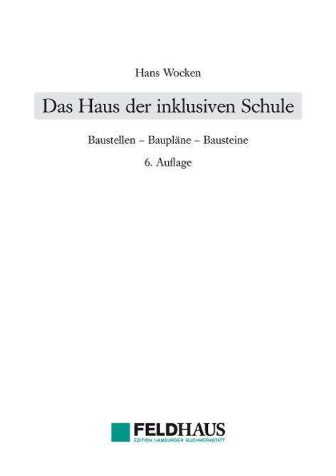 Cover for Wocken · Das Haus der inklusiven Schule (Book)