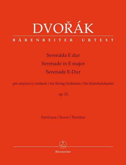 Serenade, Partitur - Dvorák - Książki -  - 9790260107472 - 