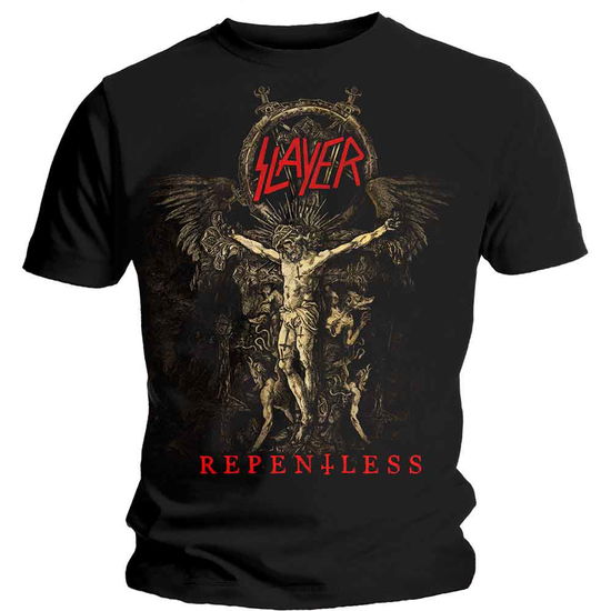 Slayer Unisex T-Shirt: Cruciform Skeletal - Slayer - Merchandise - Global - Apparel - 5055979978473 - September 26, 2023