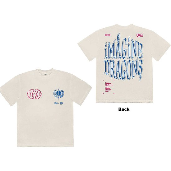 Imagine Dragons Unisex T-Shirt: Lyrics (Back Print) - Imagine Dragons - Mercancía -  - 5056368683473 - 
