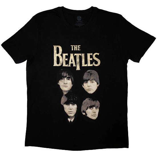 The Beatles Unisex T-Shirt: 4 Heads - The Beatles - Merchandise -  - 5056737205473 - 