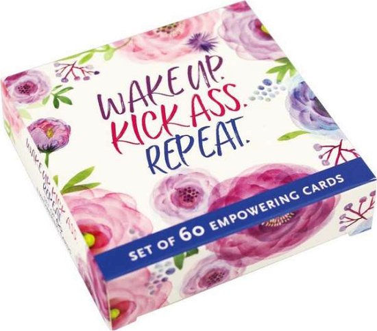 Cover for Peter Pauper Press Inc · Wake Up, Kick Ass, Repeat Motivational Cards (60 Pack) (Cards) (2020)