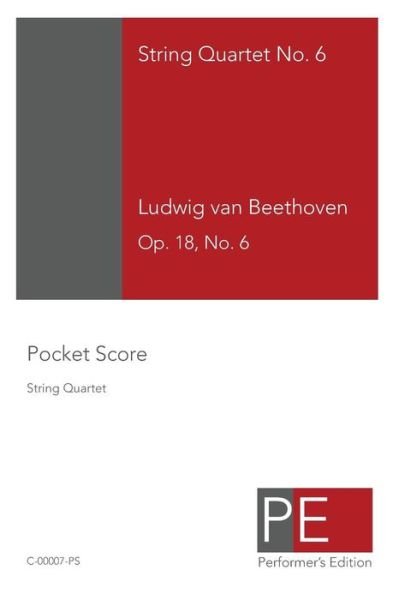Cover for Ludwig Van Beethoven · String Quartet No. 6: Pocket Score (Pocketbok) [Poc edition] (2009)